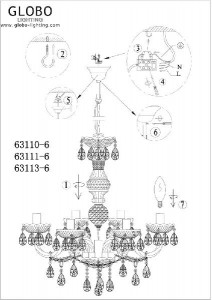 Подвесная люстра Cuimbra I 63113-6