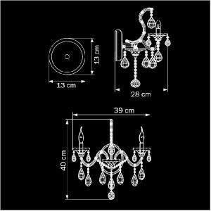 Бра CHAMPA NERO 879627