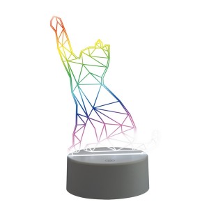 Интерьерная настольная лампа  ULI-M501 RGB/3AAA CATTY/WHITE