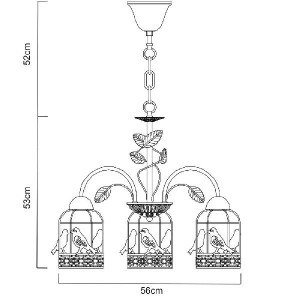 Подвесная люстра Cincia A5090LM-5WG