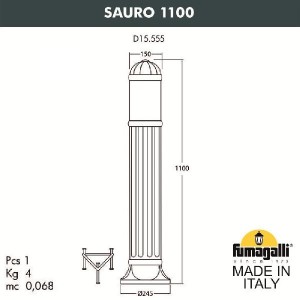 Наземный светильник Sauro D15.555.000.VXE27H.FRA