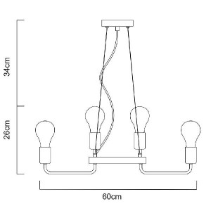 Подвесная люстра Gelo A6001LM-9BK
