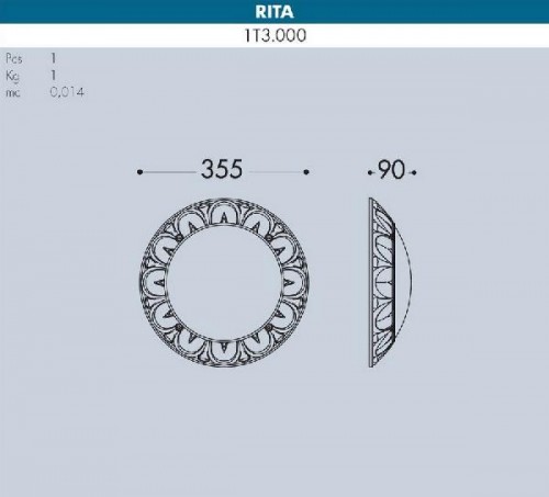 Настенный светильник уличный Rita 1T3.000.000.VYE27