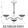 Подвесная люстра Bern A5168LM-5WH