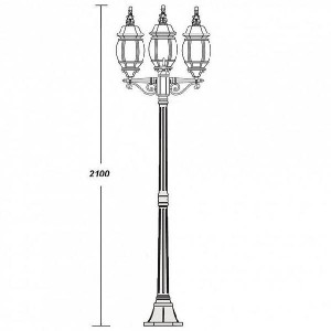 Наземный фонарь 83408L B W