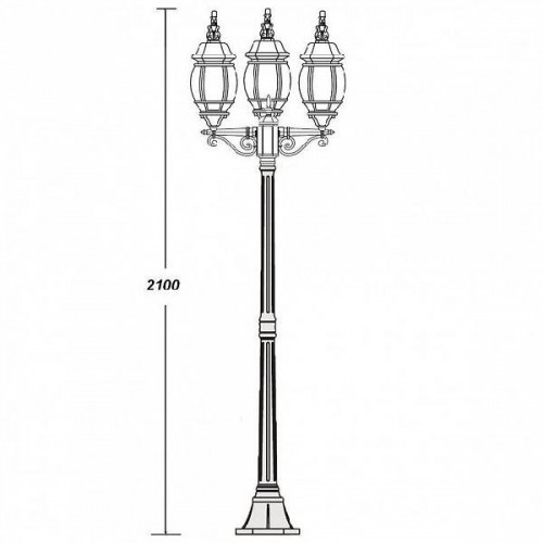 Наземный фонарь  83408L B W