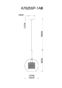 Подвесной светильник Manchester A7625SP-1AB