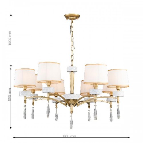 Подвесная люстра Mirra 2706-8P