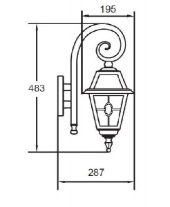 Настенный фонарь уличный 91102/18S lgY Bl