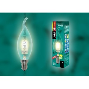 Лампочка галогеновая  HCL-28/CL/E14 flame