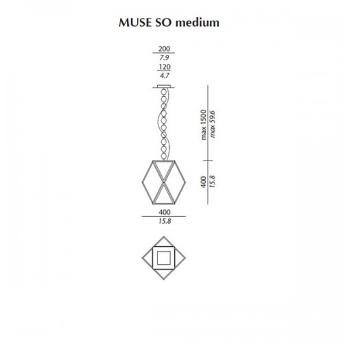 Подвесной светильник MUSE MUSE DELUXE SO MEDIUM nickel
