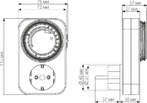 Розетка  TMH-M-1 16A x1 IP20 Белый