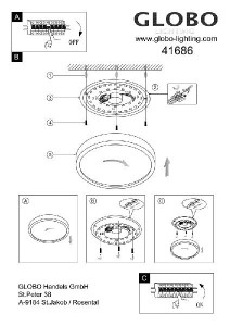 Настенно-потолочный светильник Robyn 41686
