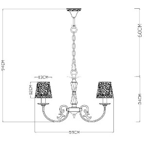 Подвесная люстра Ragnatela A5468LM-5WG
