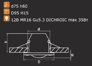 Точечный светильник Difesa Piano 006881