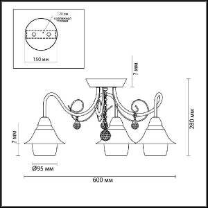 Потолочная люстра Brittany 3685/3C