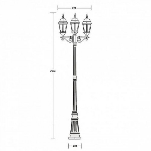 Наземный фонарь  91409L B Gb