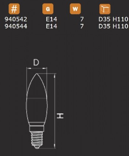 Лампочка светодиодная LED 940542