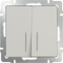 Выключатель Слоновая кость WL03-SW-2G-LED-ivory