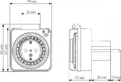 Розетка  TMH-M-2 16A x1 IP44 Белый