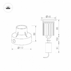 Встраиваемый светильник уличный GROUND 028047