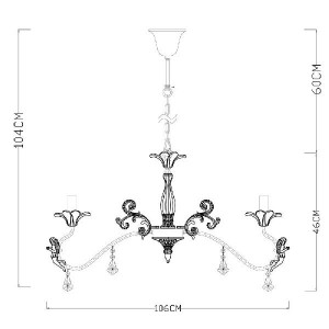 Подвесная люстра Angelina A5349LM-8WH