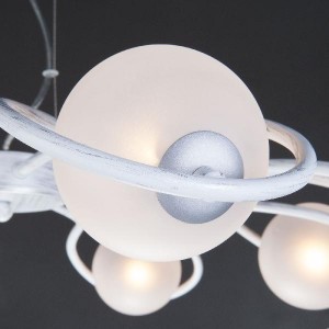 Подвесная люстра Camomile 70089/8 белый с серебром