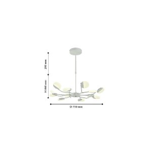 Потолочная люстра Mense 2264-12P