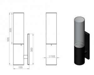 Настенный светильник уличный Латина 130-11/b-05