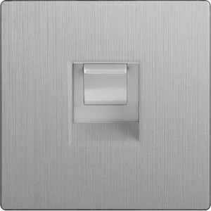 Розетка Cеребряный рифленый WL09-RJ-45