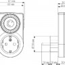 Розетка  TMH-M-3 16A x1 IP20 Белый