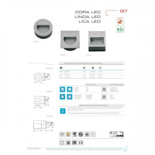 Встраиваемый светильник уличный Lica Led 4684