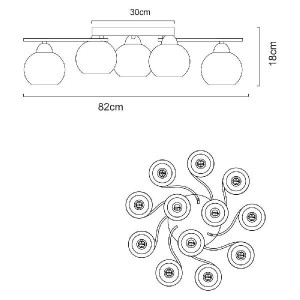 Потолочная люстра Monika A6058PL-12CC