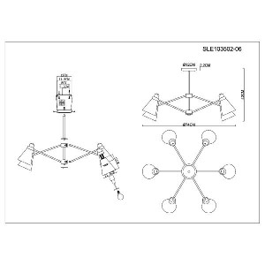Потолочная люстра Biane SLE103502-06