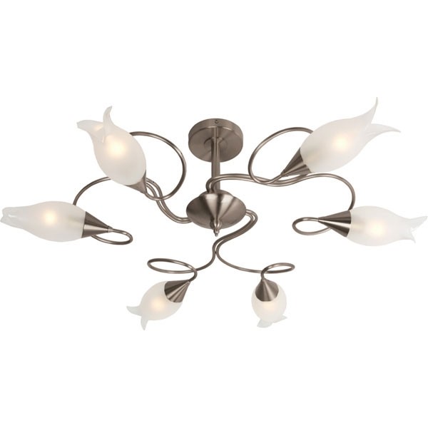 Потолочная люстра P-504 P-504/6 satin chrome Потолочная люстра P-504 P-504/6 satin chrome