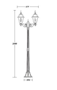 Наземный фонарь 91108 А lgY Bl