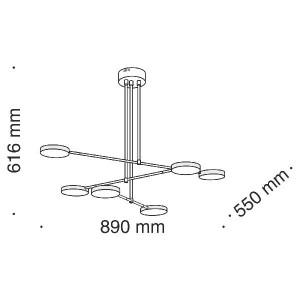 Потолочная люстра Fad MOD070PL-L38B3K