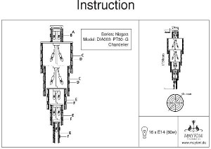 Потолочная люстра Niagara DIA003-PT50-G