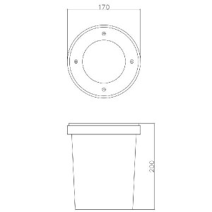 Грунтовый светильник Piazza A6013IN-1SS