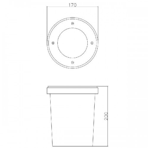 Грунтовый светильник Piazza A6013IN-1SS
