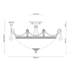 Потолочная люстра Barletta BARLETTA 181.8 D620 cream white