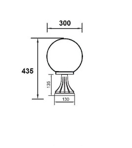 Наземный фонарь 88204L Bl