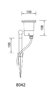Грунтовый светильник 8042