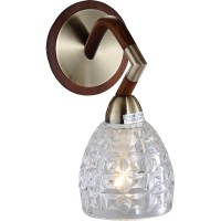 Бра 412 412-01-51ABW antique brass + walnut