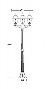 Наземный фонарь 91108 В lgY Bl