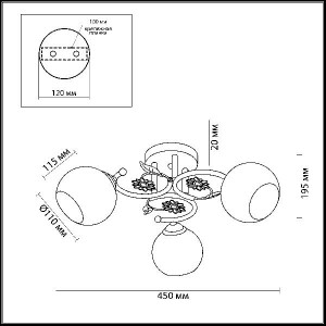 Потолочная люстра Ivetta 3000/3C