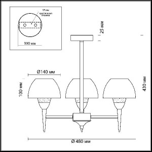 Потолочная люстра Lizbeth 4446/3C