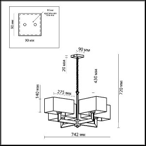 Подвесная люстра Norte 2421/4