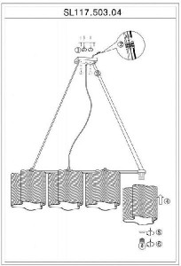 Подвесной светильник Onde SL117.503.04