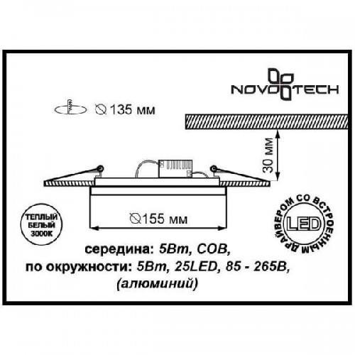 Точечный светильник GESSO 357351
